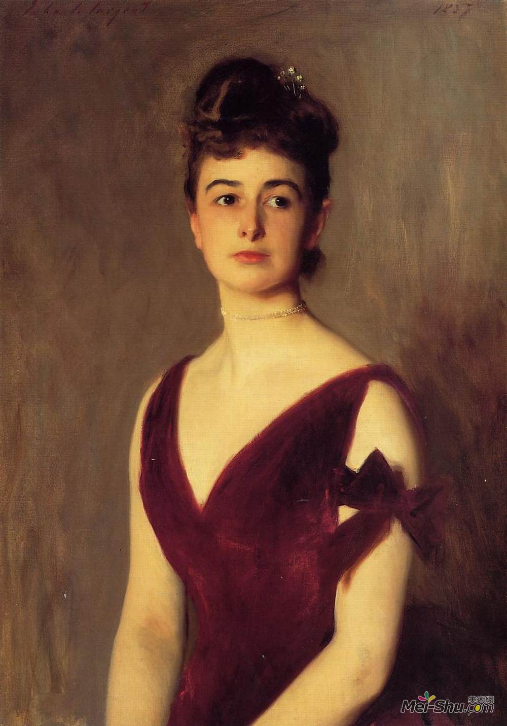 约翰·辛格·萨金特(John Singer Sargent)高清作品《Mrs Charles E. Inches (Louise Pomeroy)》