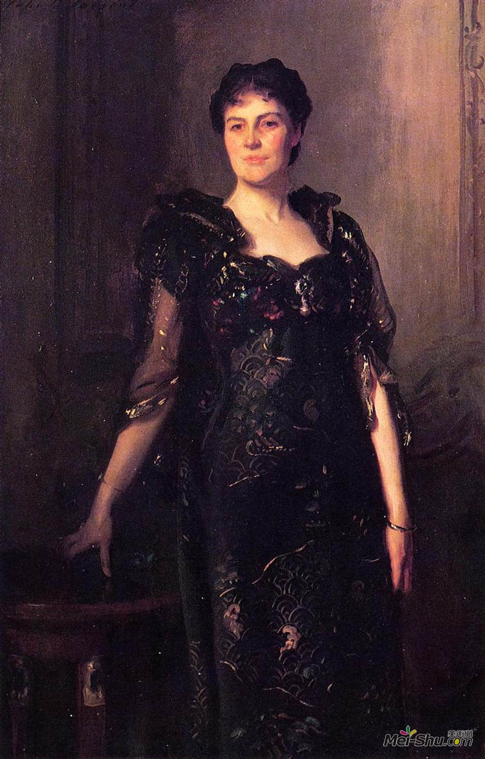 约翰·辛格·萨金特(John Singer Sargent)高清作品《Mrs. Charles F. St. Clair Anstruther Thompson, nee Agnes》