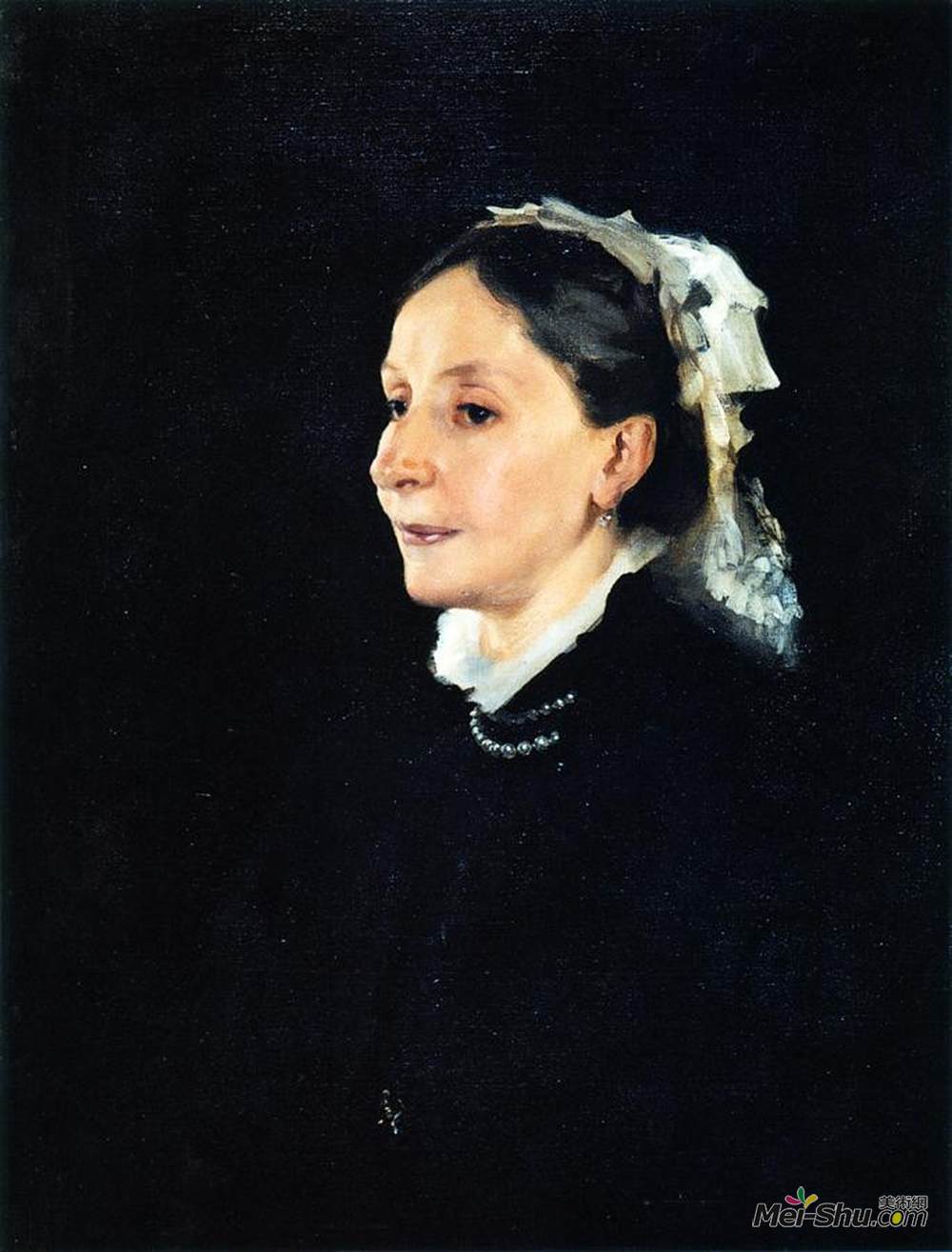 约翰·辛格·萨金特(John Singer Sargent)高清作品《Mrs. Daniel Sargent Curtis》