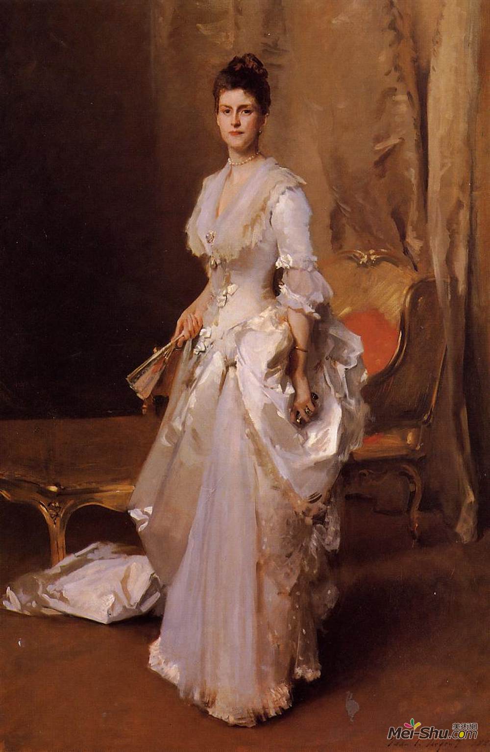 约翰·辛格·萨金特(John Singer Sargent)高清作品《Mrs. Henry White (Margaret Daisy Stuyvesant Rutherford)》