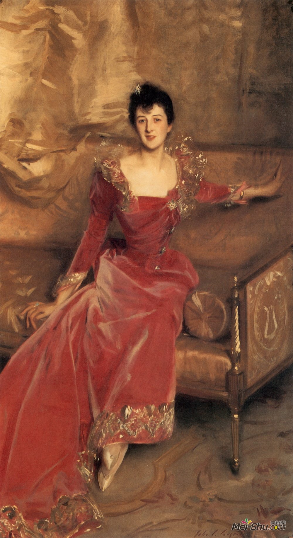 约翰·辛格·萨金特(John Singer Sargent)高清作品《休哈默斯利夫人》
