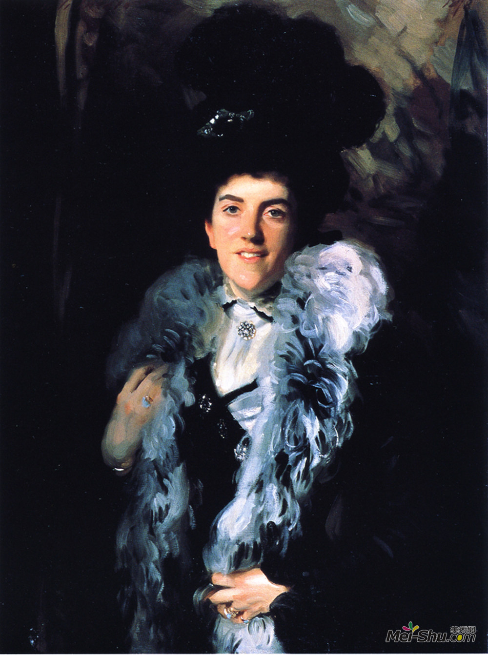 约翰·辛格·萨金特(John Singer Sargent)高清作品《Mrs. John William Crombie (Minna Watson)》