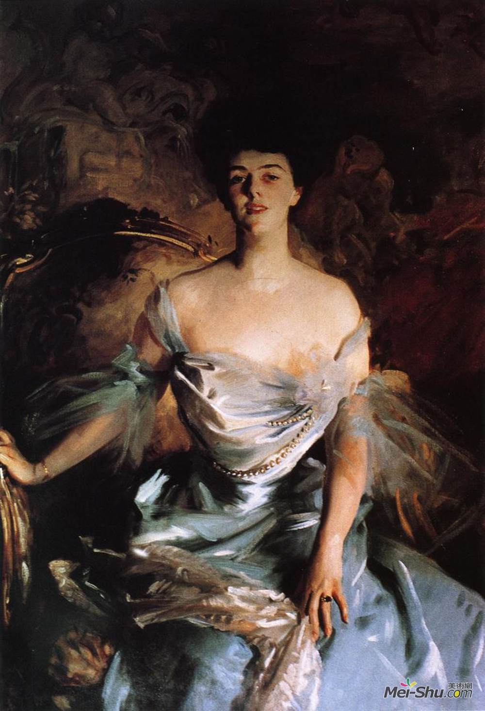 约翰·辛格·萨金特(John Singer Sargent)高清作品《Mrs. Joseph E. Widener》