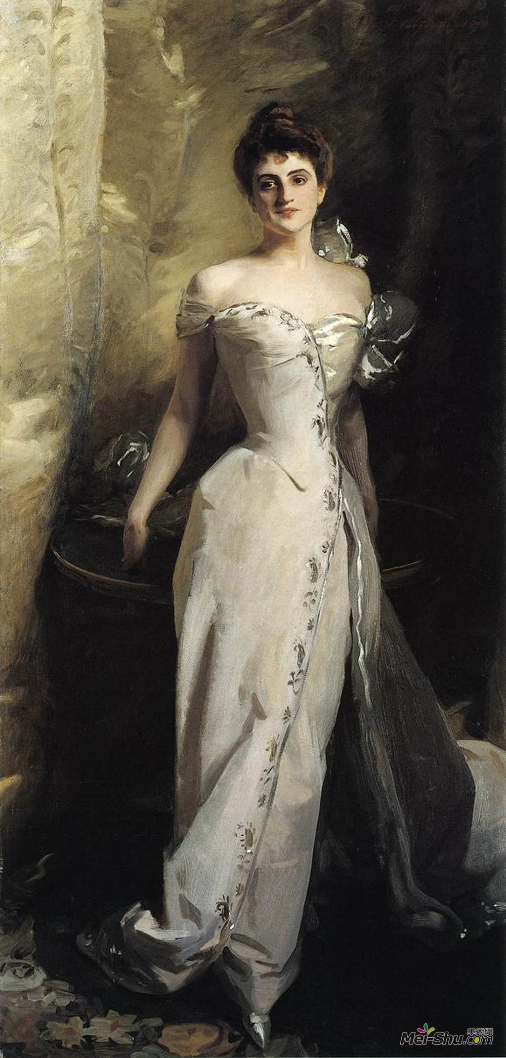 约翰·辛格·萨金特(John Singer Sargent)高清作品《拉尔夫柯蒂斯太太》
