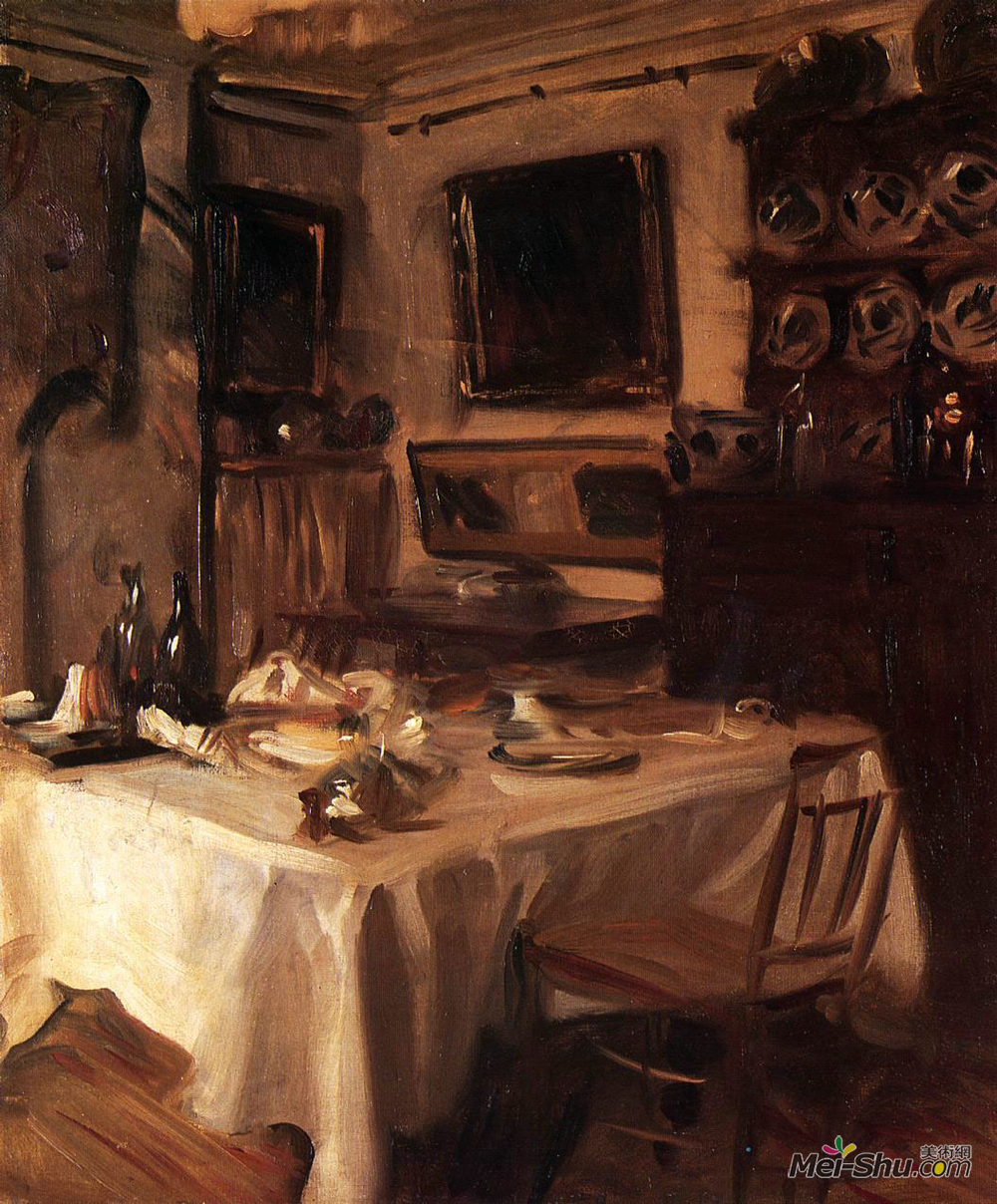 约翰·辛格·萨金特(John Singer Sargent)高清作品《我的餐厅》