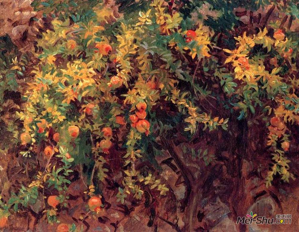 约翰·辛格·萨金特(John Singer Sargent)高清作品《石榴》