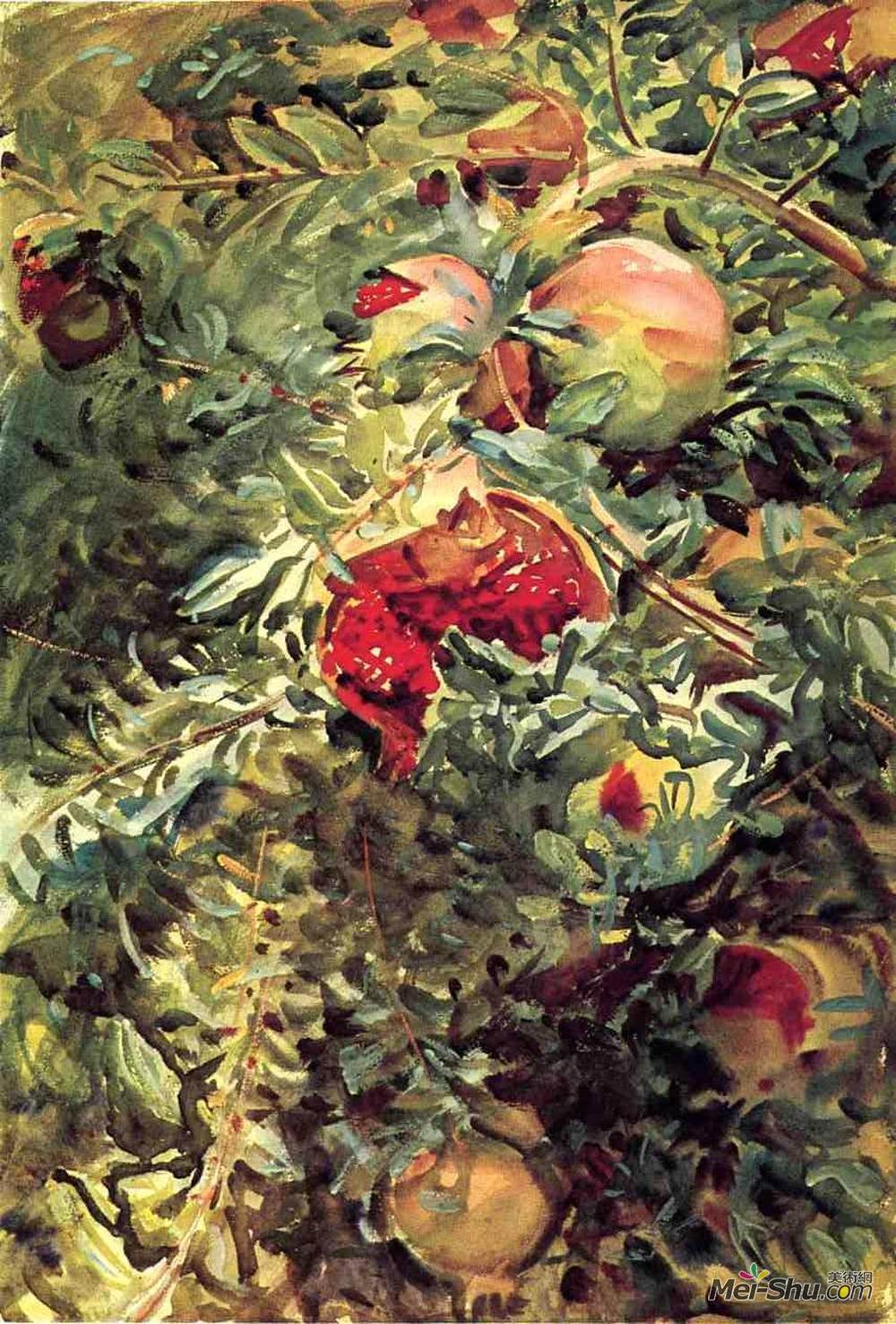 约翰·辛格·萨金特(John Singer Sargent)高清作品《石榴》