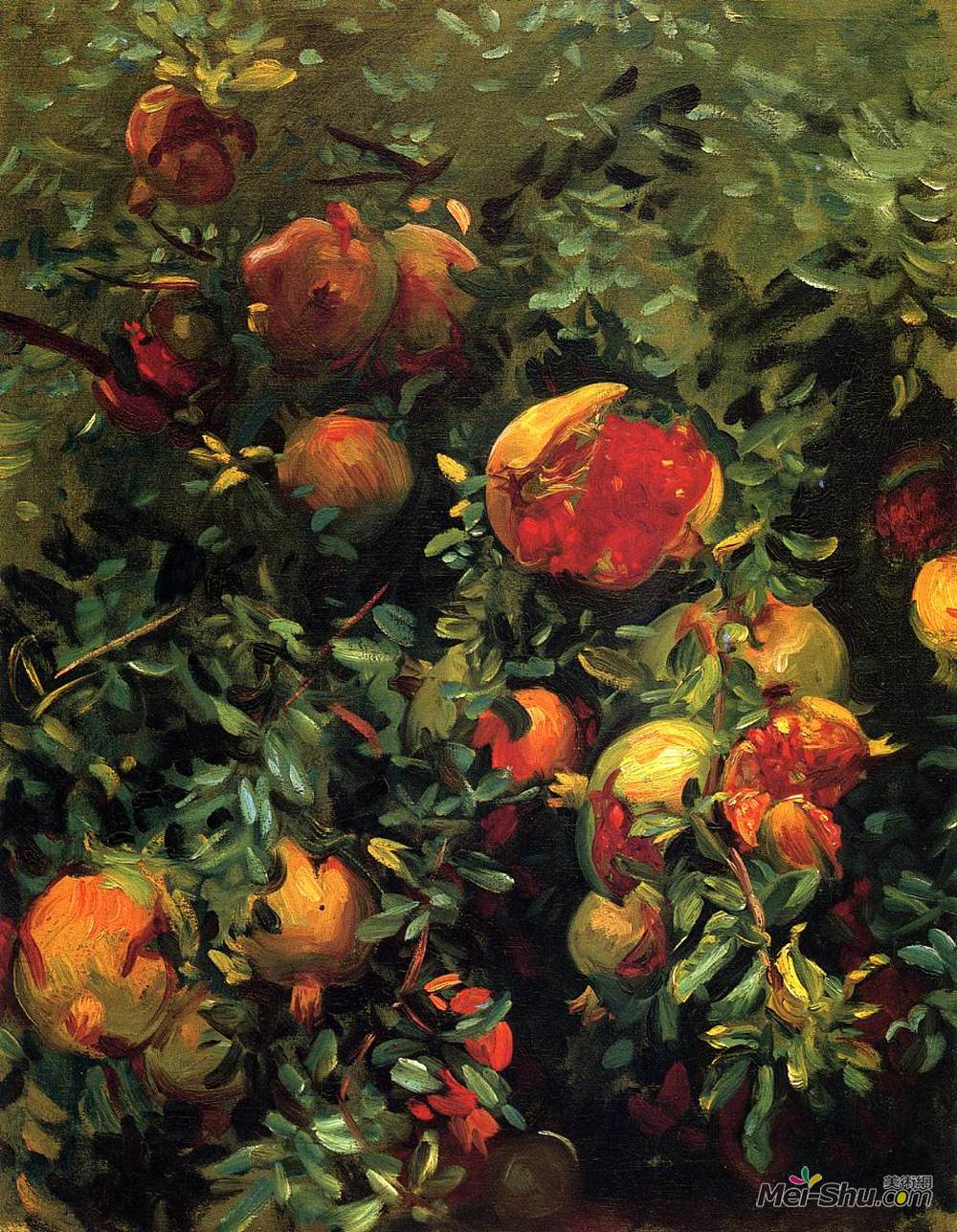 约翰·辛格·萨金特(John Singer Sargent)高清作品《石榴，马略卡岛》