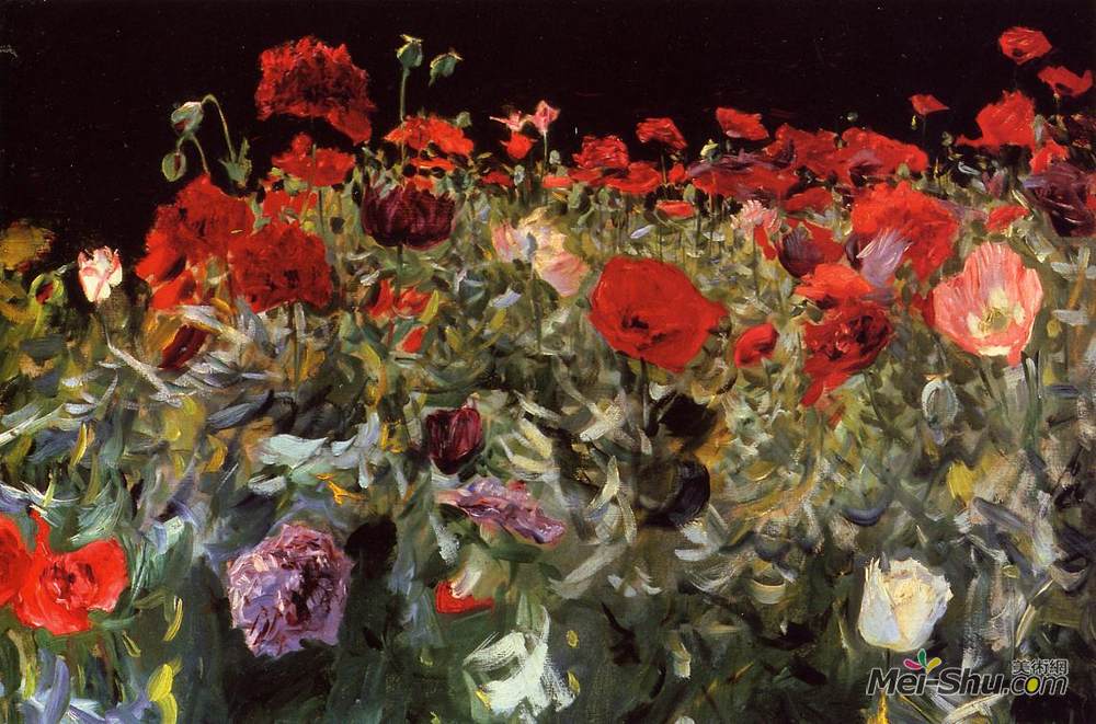 约翰·辛格·萨金特(John Singer Sargent)高清作品《罂粟花》