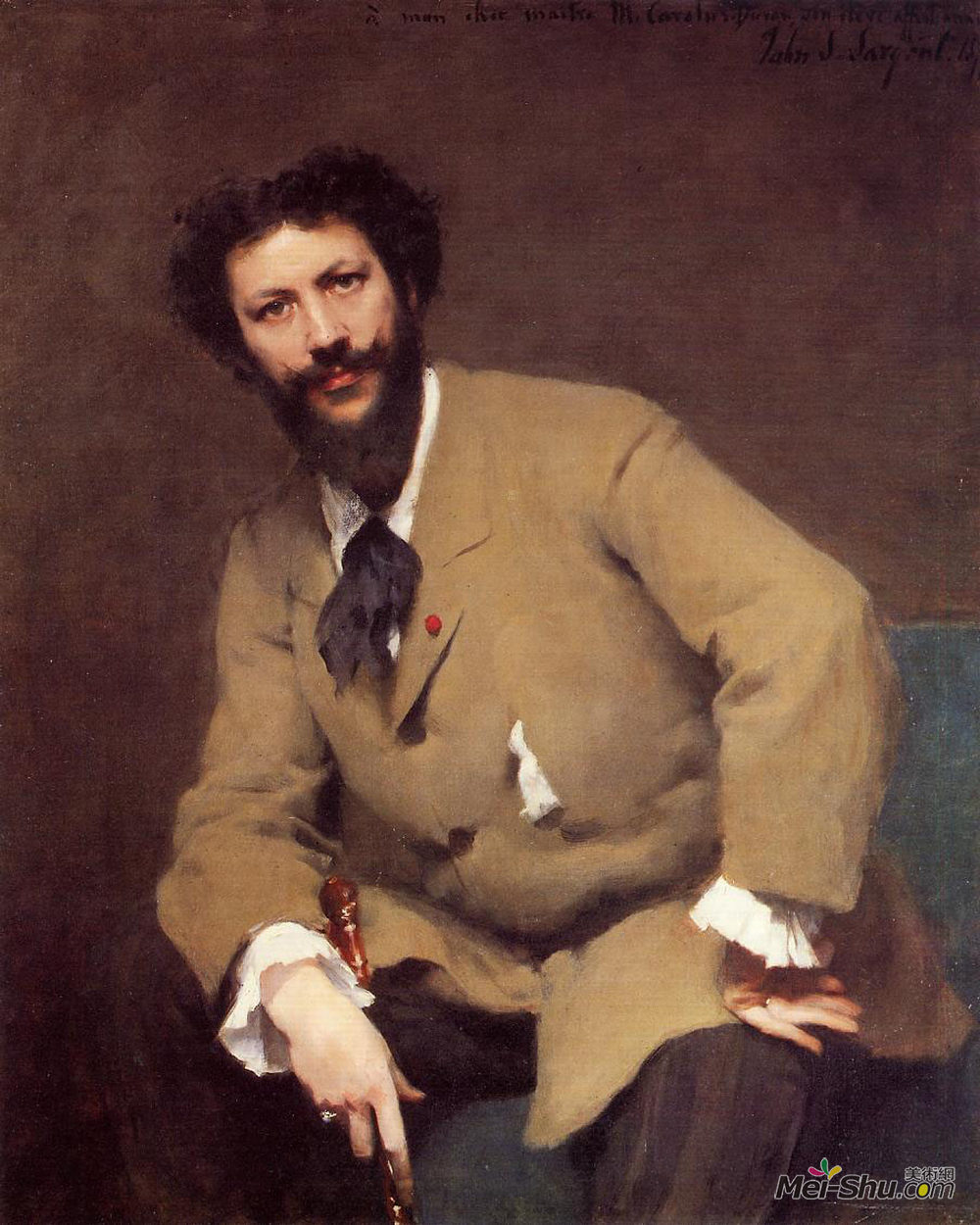 约翰·辛格·萨金特(John Singer Sargent)高清作品《加洛林-杜兰的肖像》