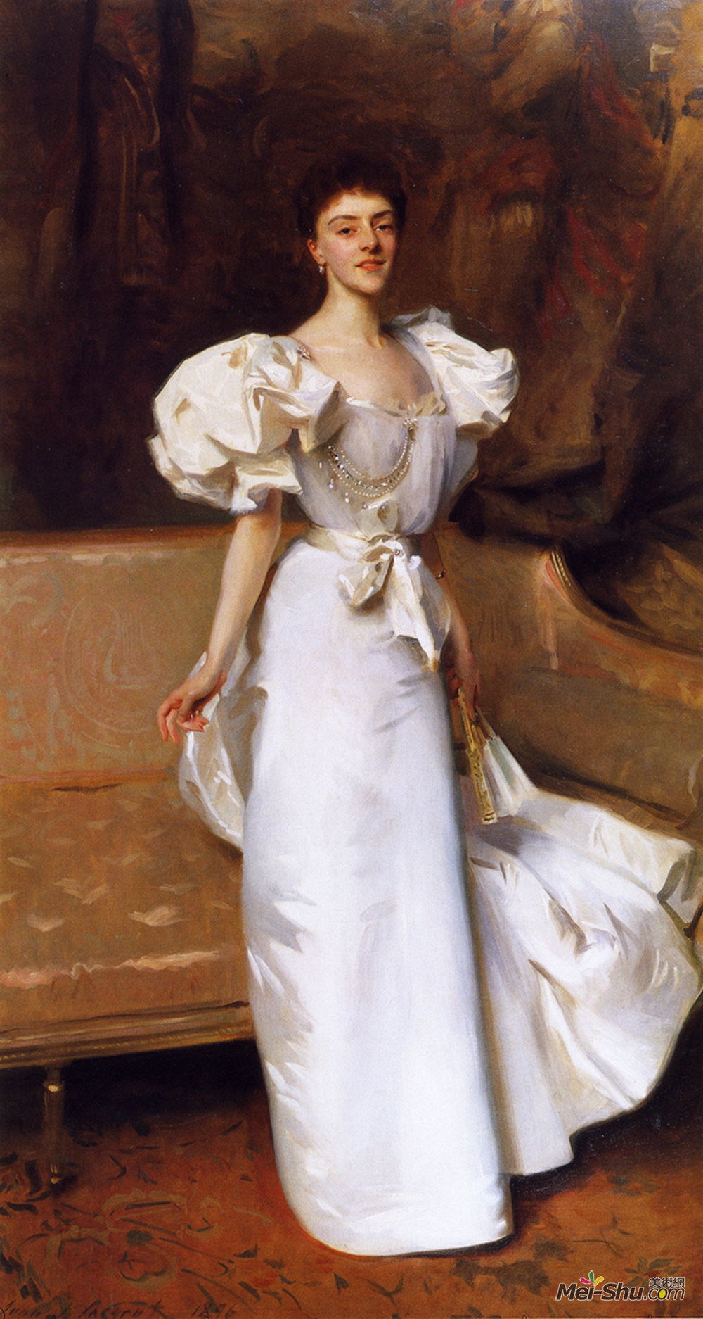 约翰·辛格·萨金特(John Singer Sargent)高清作品《Portrait of the Countess of Clary Aldringen》