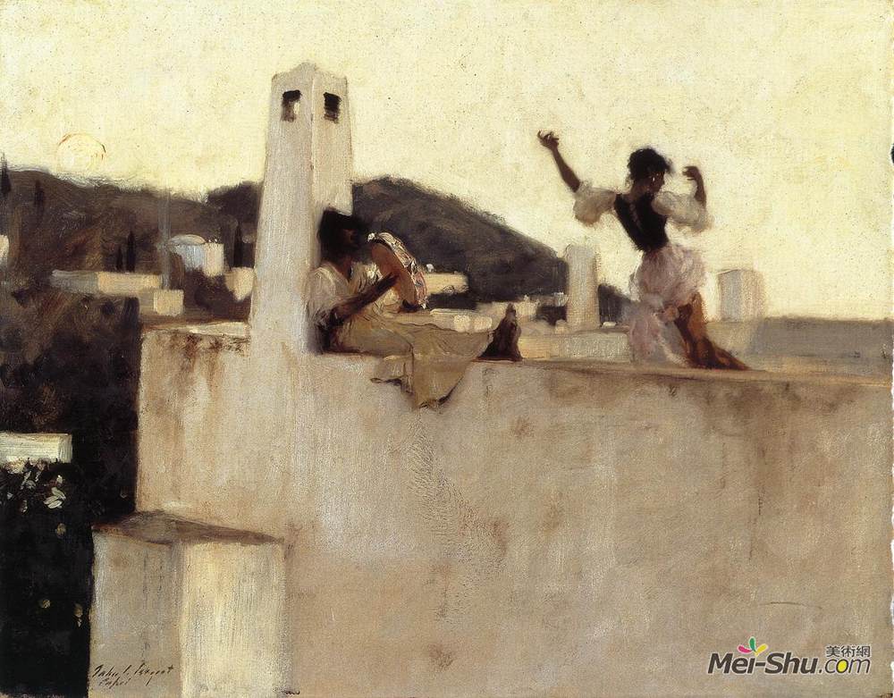 约翰·辛格·萨金特(John Singer Sargent)高清作品《罗西娜，卡普里岛》