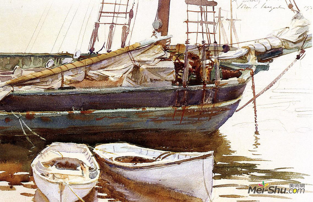 约翰·辛格·萨金特(John Singer Sargent)高清作品《凯瑟琳，索姆斯维尔，缅因州》