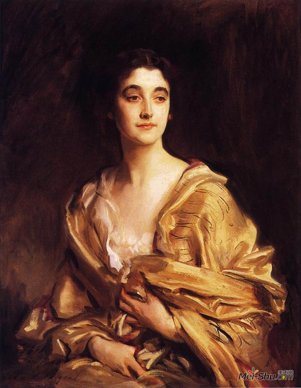 约翰·辛格·萨金特(John Singer Sargent)高清作品《The Countess of Rocksavage (Sybil Sassoon)》