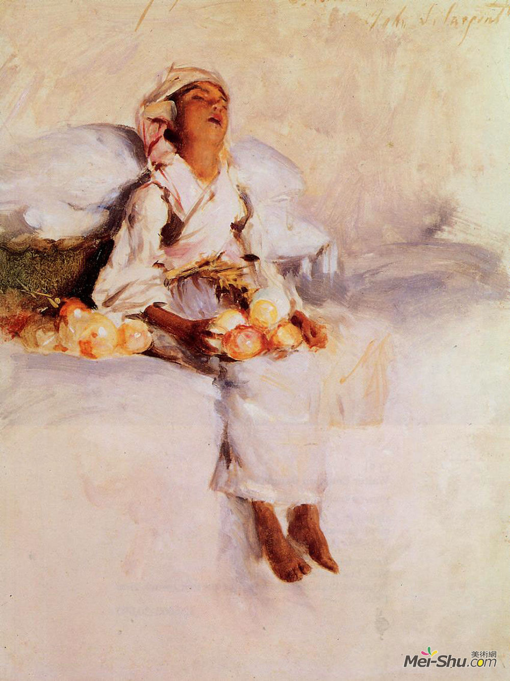 约翰·辛格·萨金特(John Singer Sargent)高清作品《卖水果的小贩》