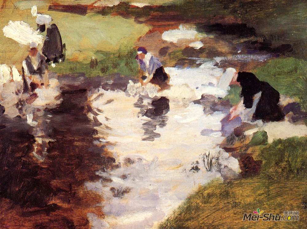 约翰·辛格·萨金特(John Singer Sargent)高清作品《洗衣妇》