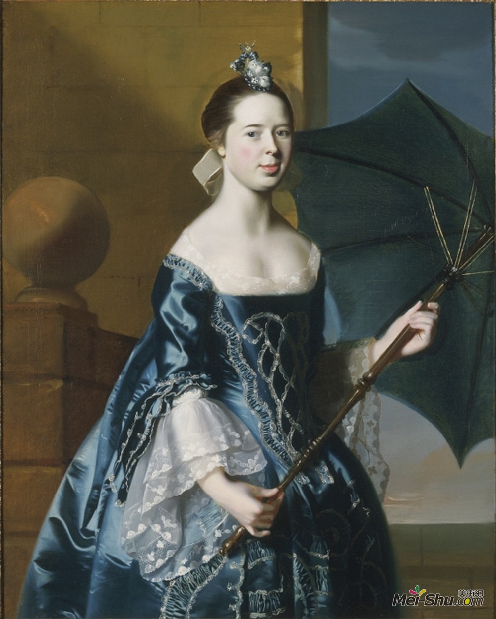 约翰·辛格顿·科普利(John Singleton Copley)高清作品《Portrait of Mrs. Benjamin Pickman (Mary Toppan)》