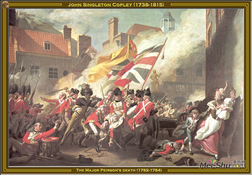 约翰·辛格顿·科普利(John Singleton Copley)高清作品《佩尔森少校的死亡》