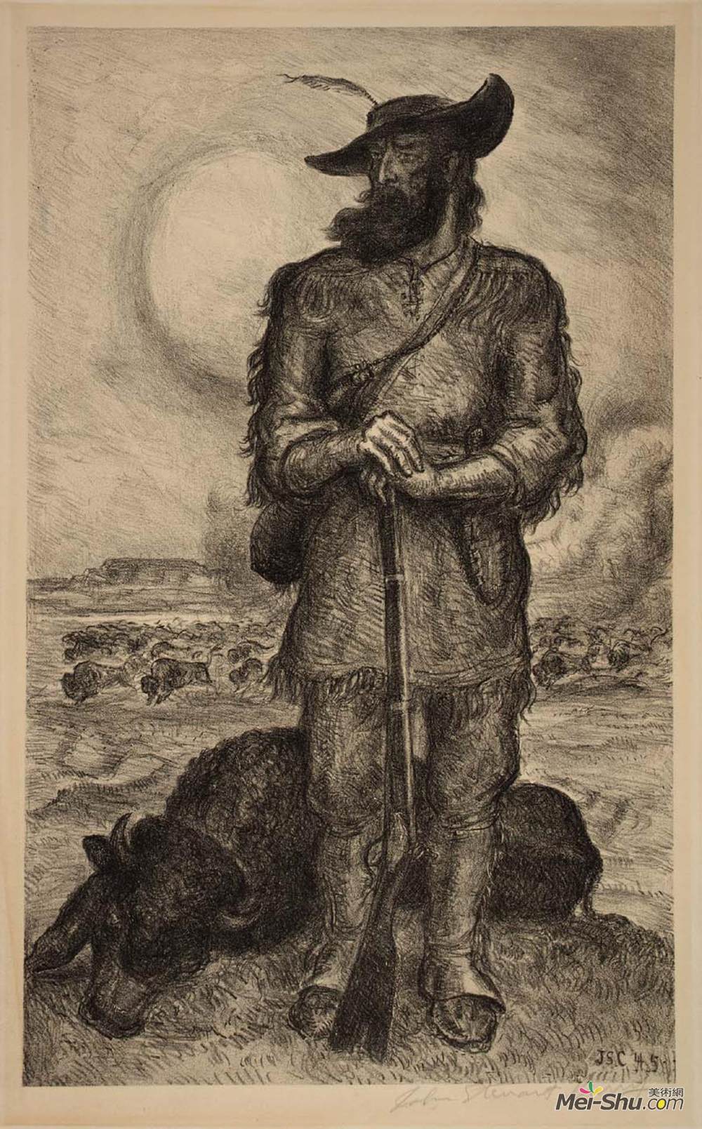 约翰·斯图尔特·柯里(John Steuart Curry)高清作品《乱世英杰》