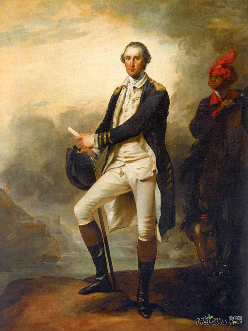 约翰·特朗布尔(John Trumbull)高清作品《乔治华盛顿肖像画和威廉”比利&》