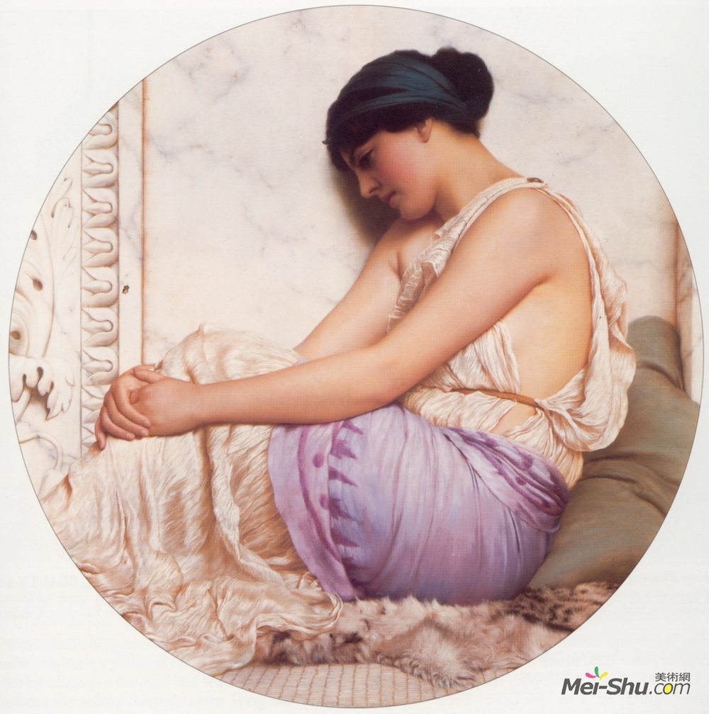 约翰·威廉·格维得(John William Godward)高清作品《希腊女孩》