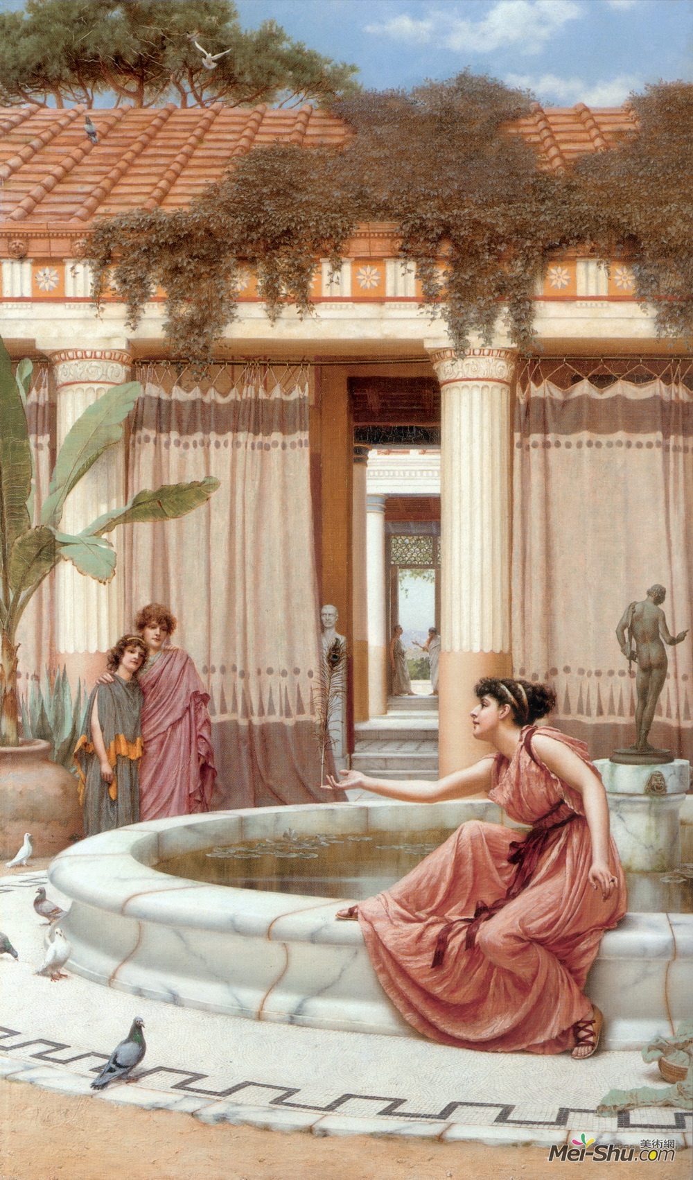 约翰·威廉·格维得(John William Godward)高清作品《无害娱乐》