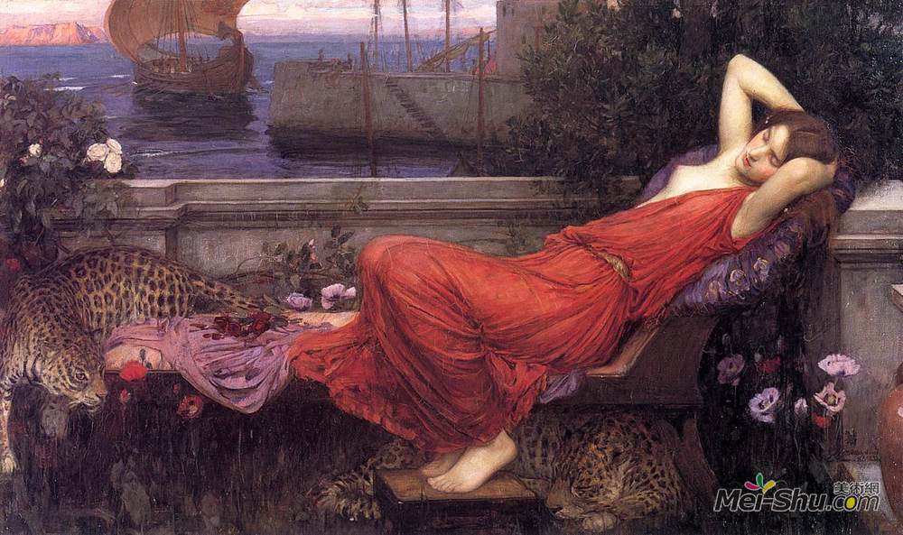 约翰·威廉·沃特豪斯(John William Waterhouse)高清作品《阿里阿德涅》