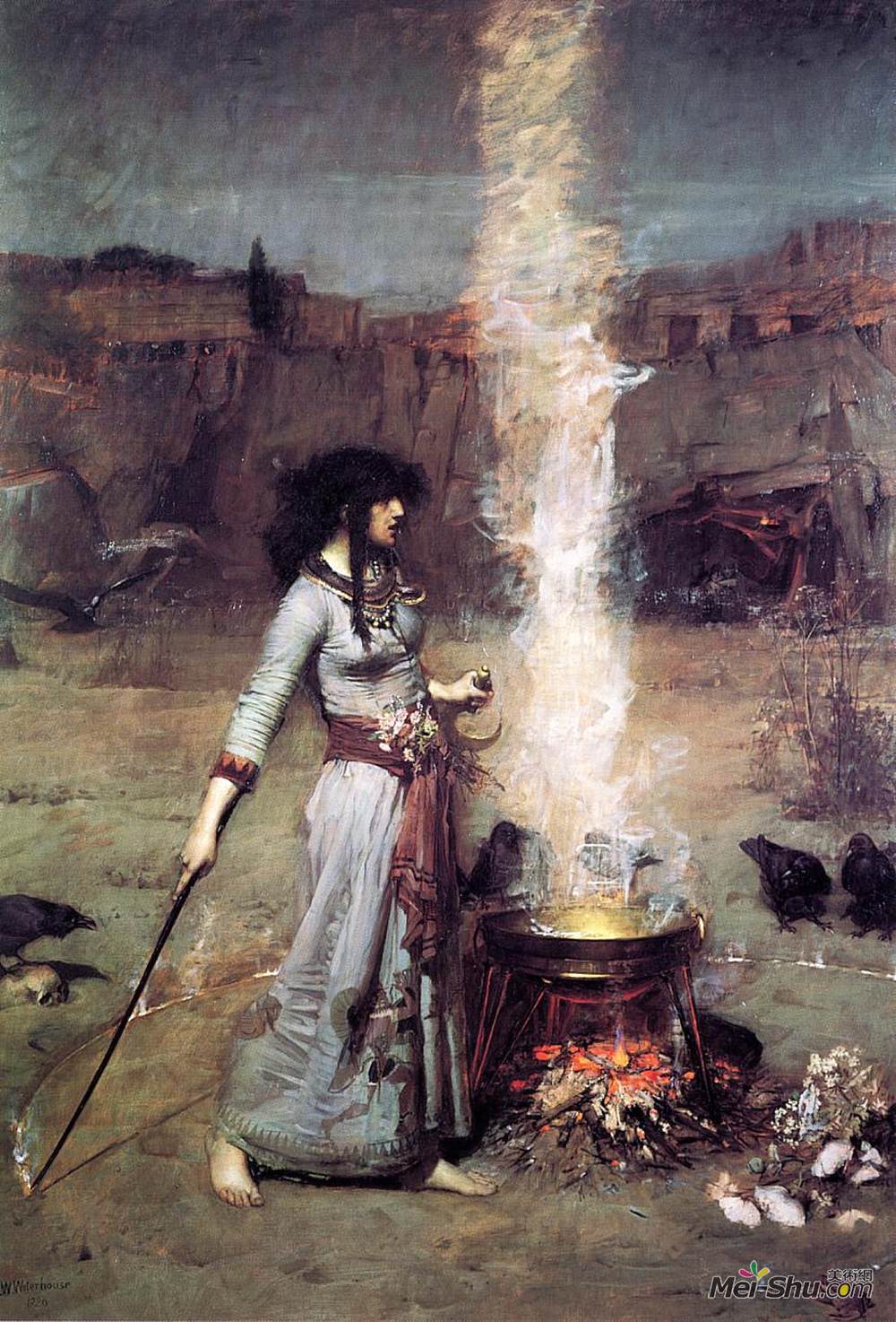 约翰·威廉·沃特豪斯(John William Waterhouse)高清作品《魔圈》