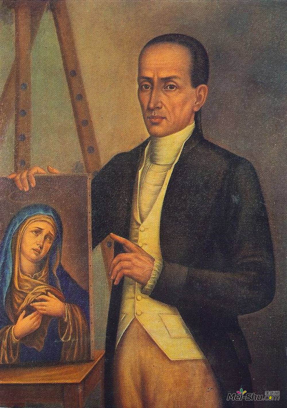 荷西·坎佩奇(José Campeche)高清作品《自画像》