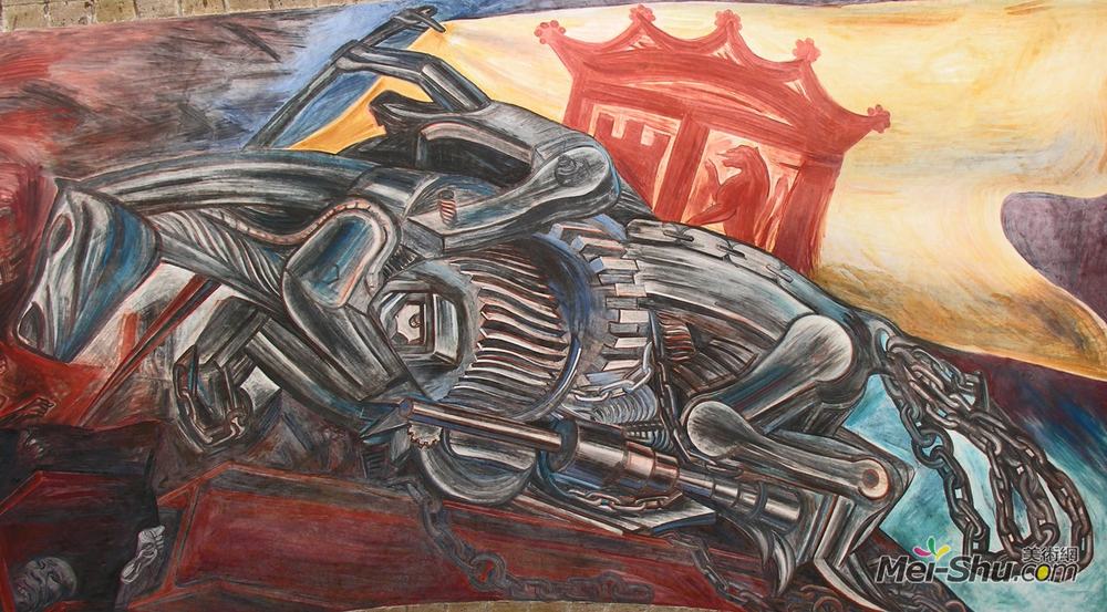 何塞·克莱门特·奥罗斯科(Jose Clemente Orozco)高清作品《万圣节壁画的天花板壁画》