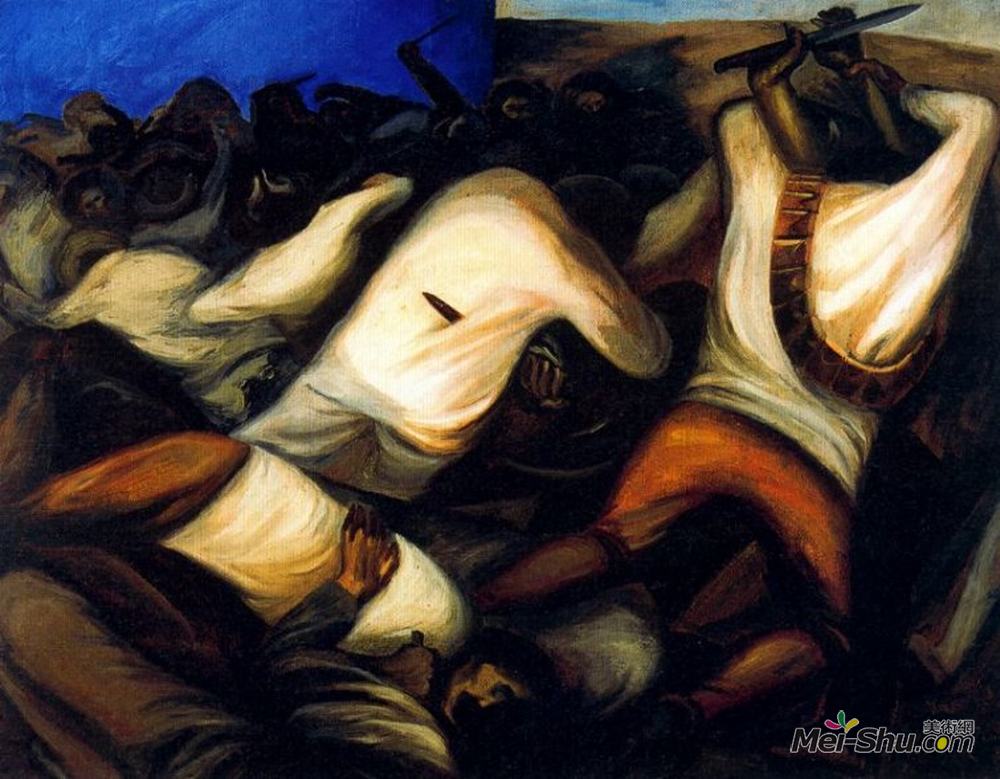 何塞·克莱门特·奥罗斯科(Jose Clemente Orozco)高清作品《战斗》