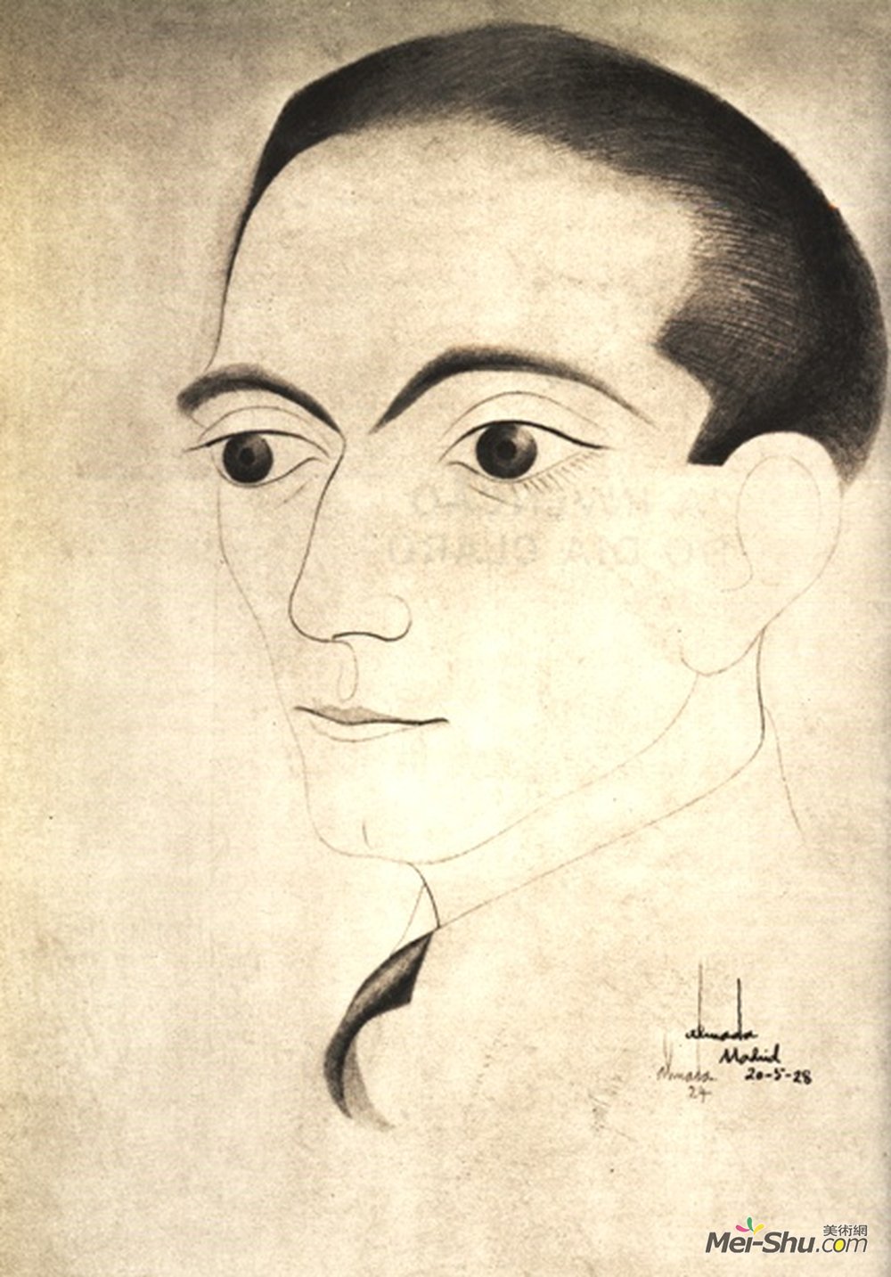 乔斯·代·阿尔马达·内格雷罗斯(Jose de Almada-Negreiros)高清作品《自画像》