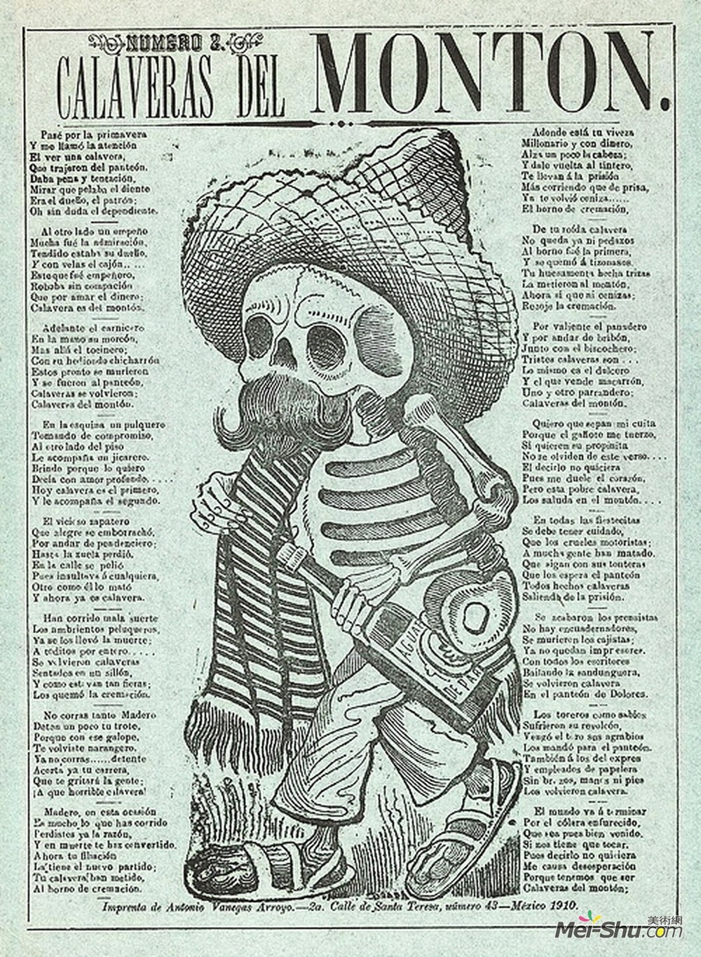 乔斯·瓜达卢佩·波萨达(Jose Guadalupe Posada)高清作品《从卡堆》