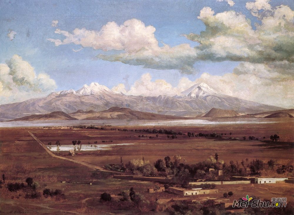 若泽玛丽亚维拉斯科(Jose Maria Velasco)高清作品《和火山一起去查尔科》