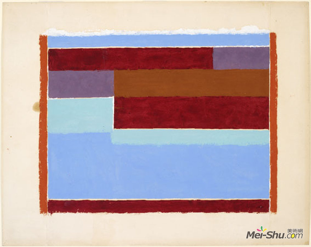 约瑟夫·亚伯斯(Josef Albers)高清作品《Untitled Abstraction VIII》