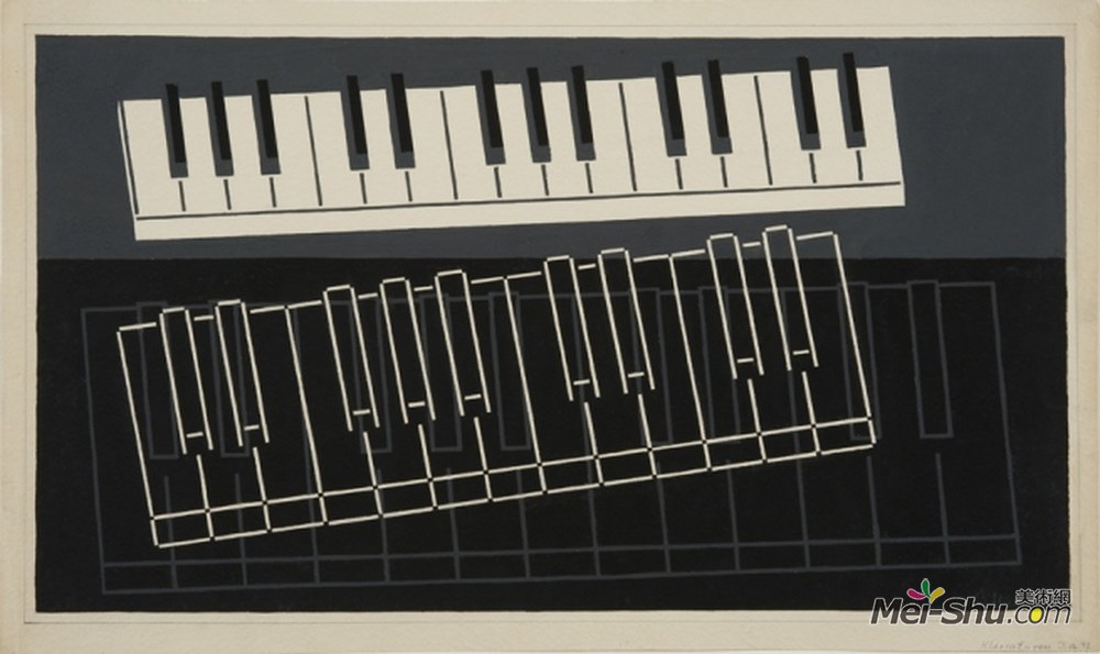 约瑟夫·亚伯斯(Josef Albers)高清作品《钢琴琴键》