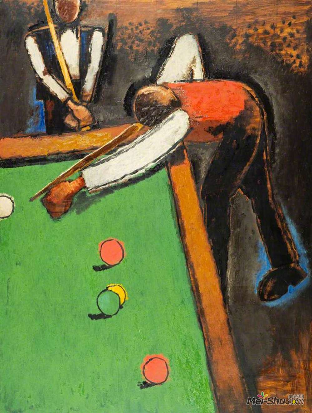 约瑟夫赫尔曼(Josef Herman)高清作品《斯诺克球员》