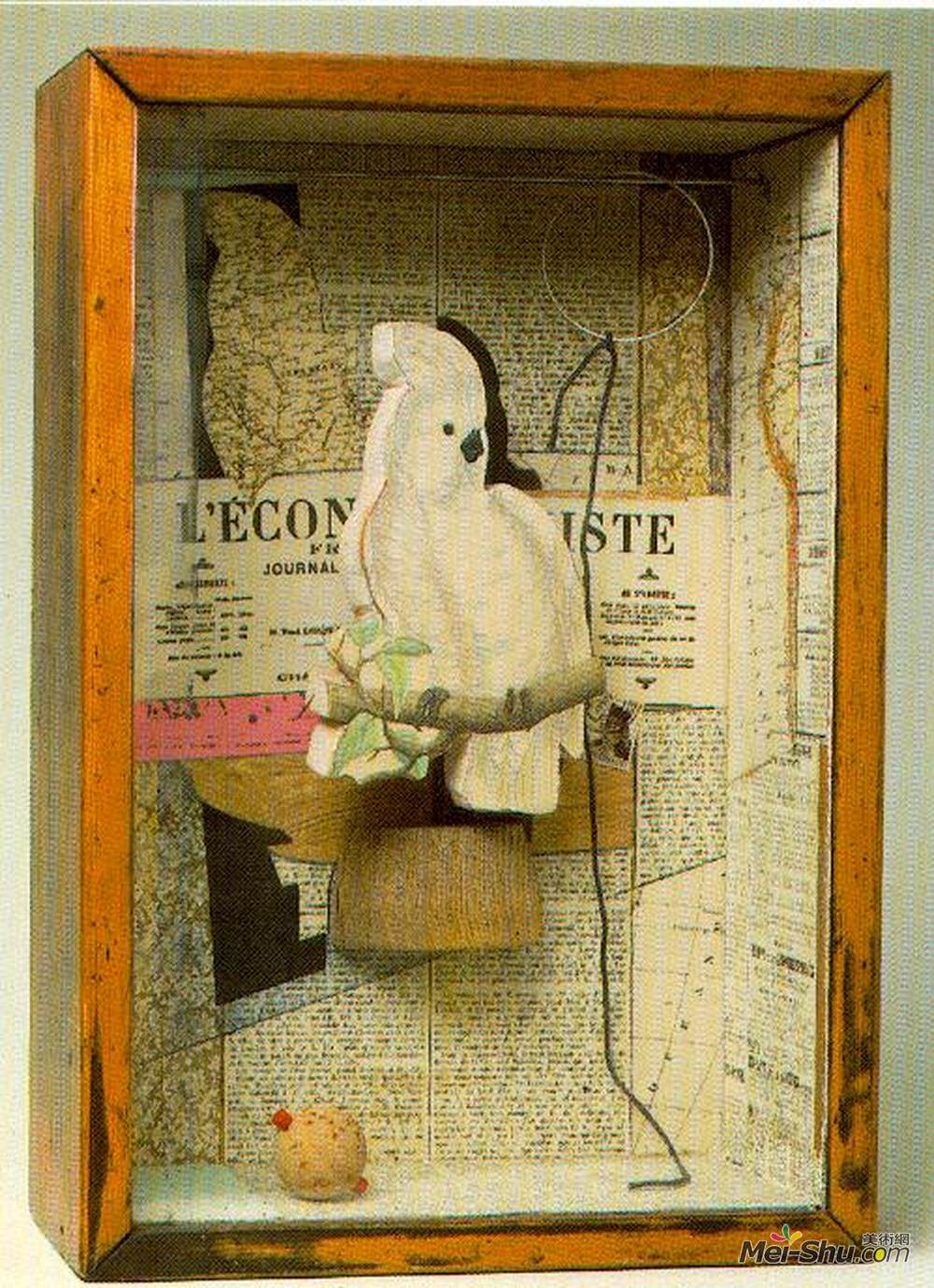 约瑟夫·康奈尔(Joseph Cornell)高清作品《胡安·格里斯的一只鹦鹉》