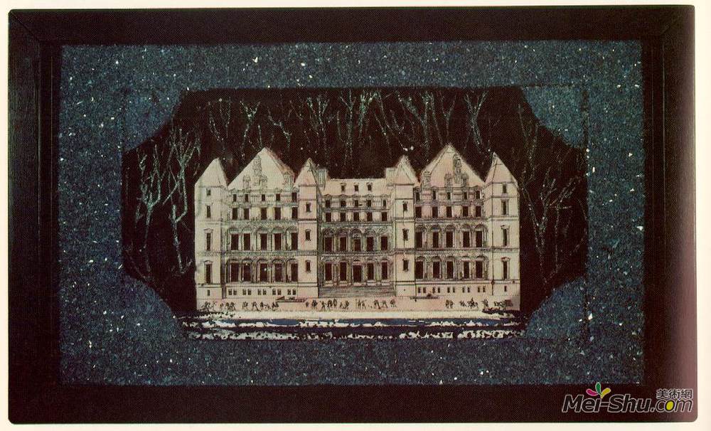 约瑟夫·康奈尔(Joseph Cornell)高清作品《无名（粉红宫殿）》