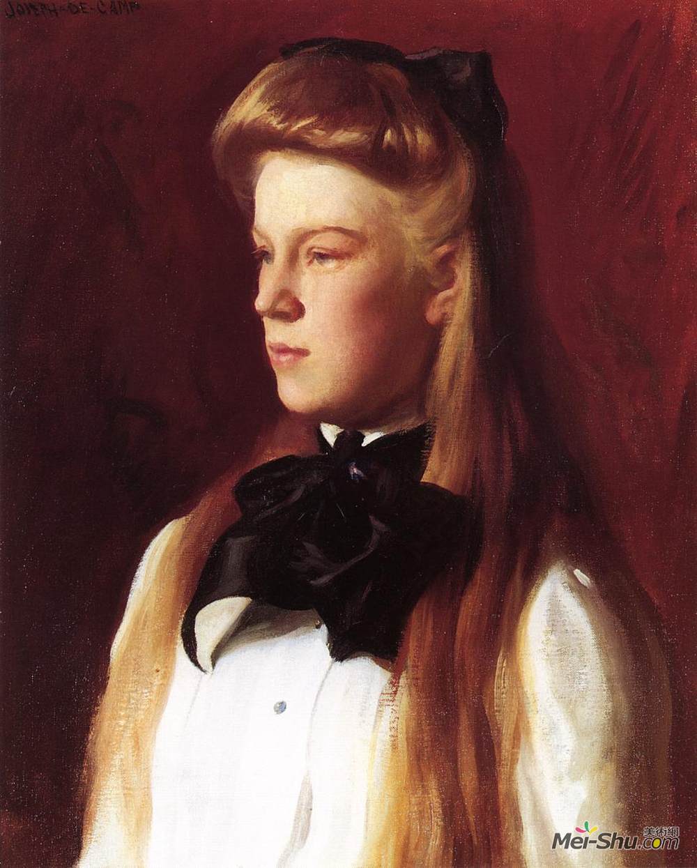 约瑟夫·德坎普(Joseph DeCamp)高清作品《爱丽丝小姐喝酒》