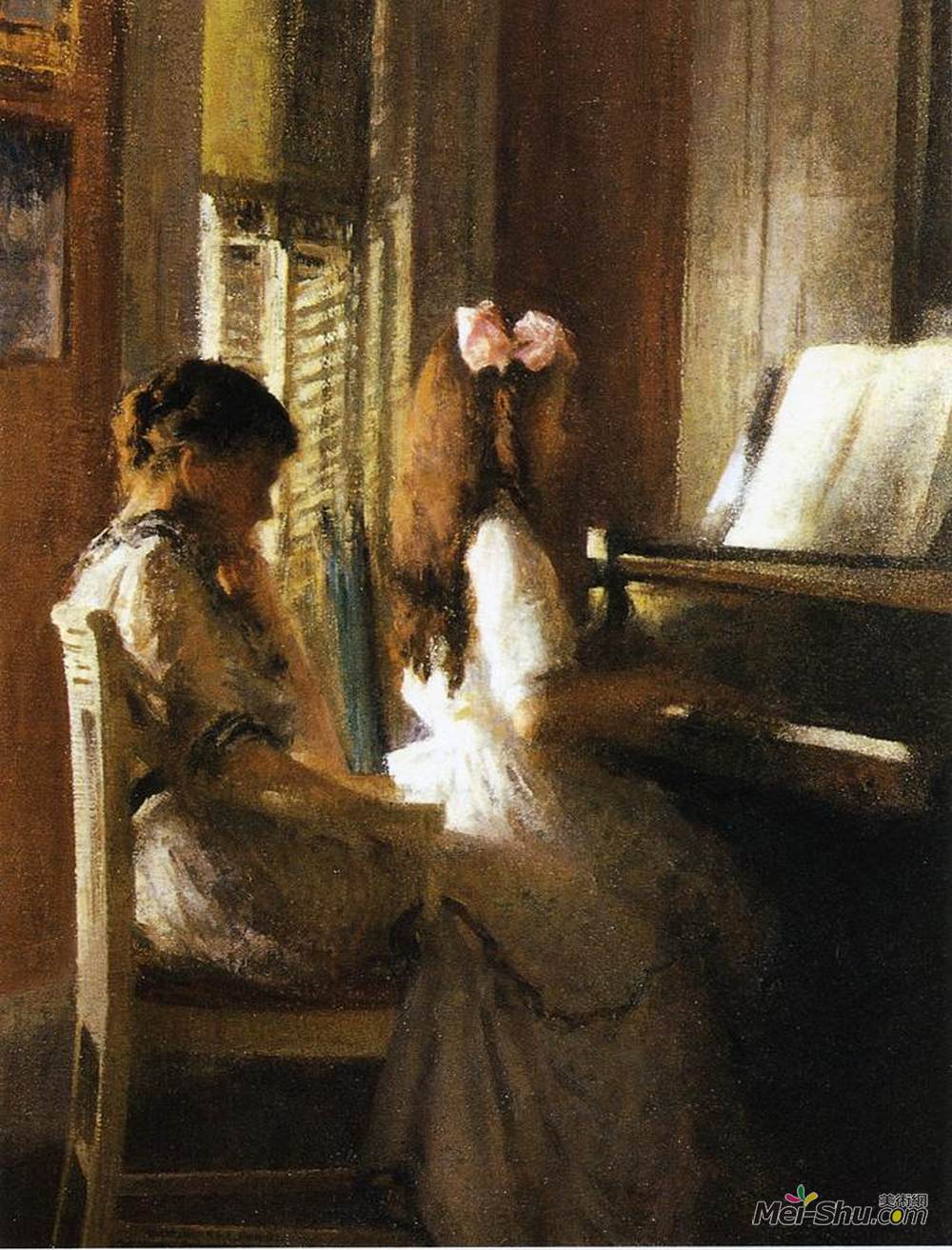 约瑟夫·德坎普(Joseph DeCamp)高清作品《音乐课》
