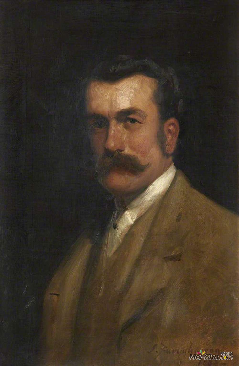约瑟夫·法夸尔森(Joseph Farquharson)高清作品《自画像》