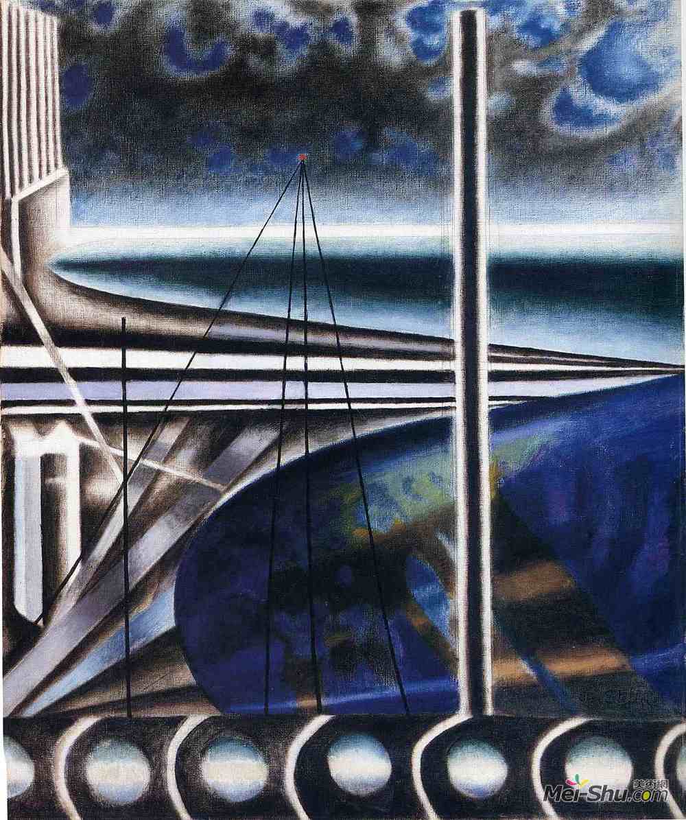 约瑟夫·斯特拉(Joseph Stella)高清作品《大都会港口》