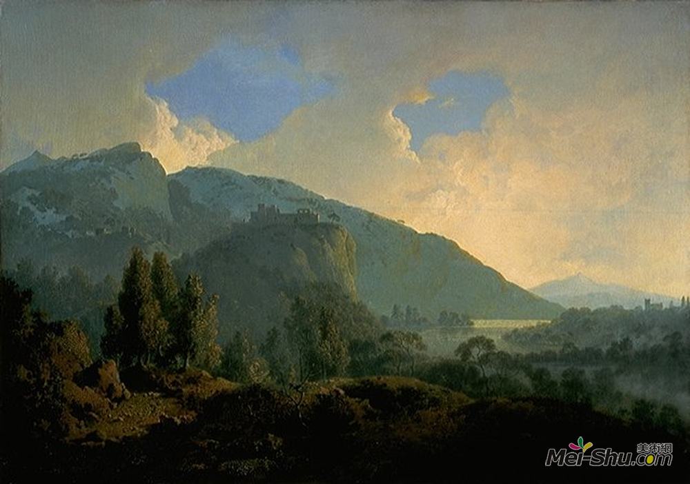 约瑟夫·莱特(Joseph Wright)高清作品《意大利山水山河》