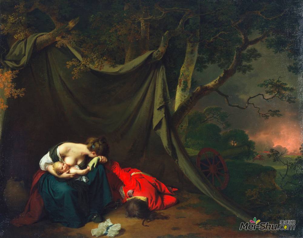 约瑟夫·莱特(Joseph Wright)高清作品《死去的士兵》