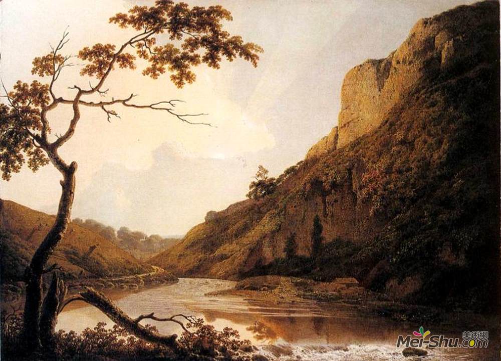 约瑟夫·莱特(Joseph Wright)高清作品《Matlock Tor by Daylight》