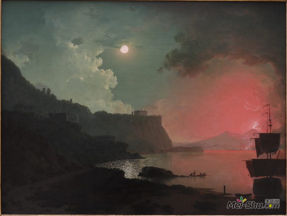 约瑟夫·莱特(Joseph Wright)高清作品《Vesuvius from Posillipo》