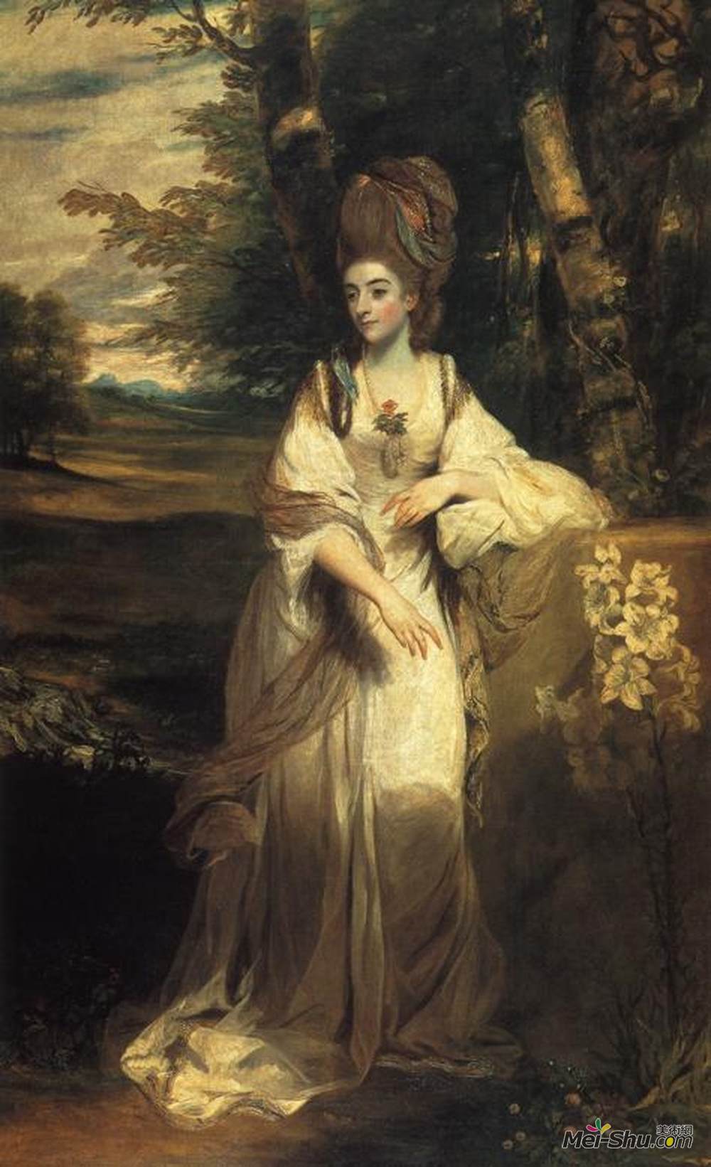 乔舒亚·雷诺兹(Joshua Reynolds)高清作品《Catherine, Lady Bampfylde》