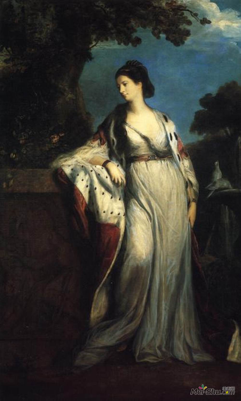 乔舒亚·雷诺兹(Joshua Reynolds)高清作品《伊丽莎白，汉密尔顿公爵夫人和阿盖尔》