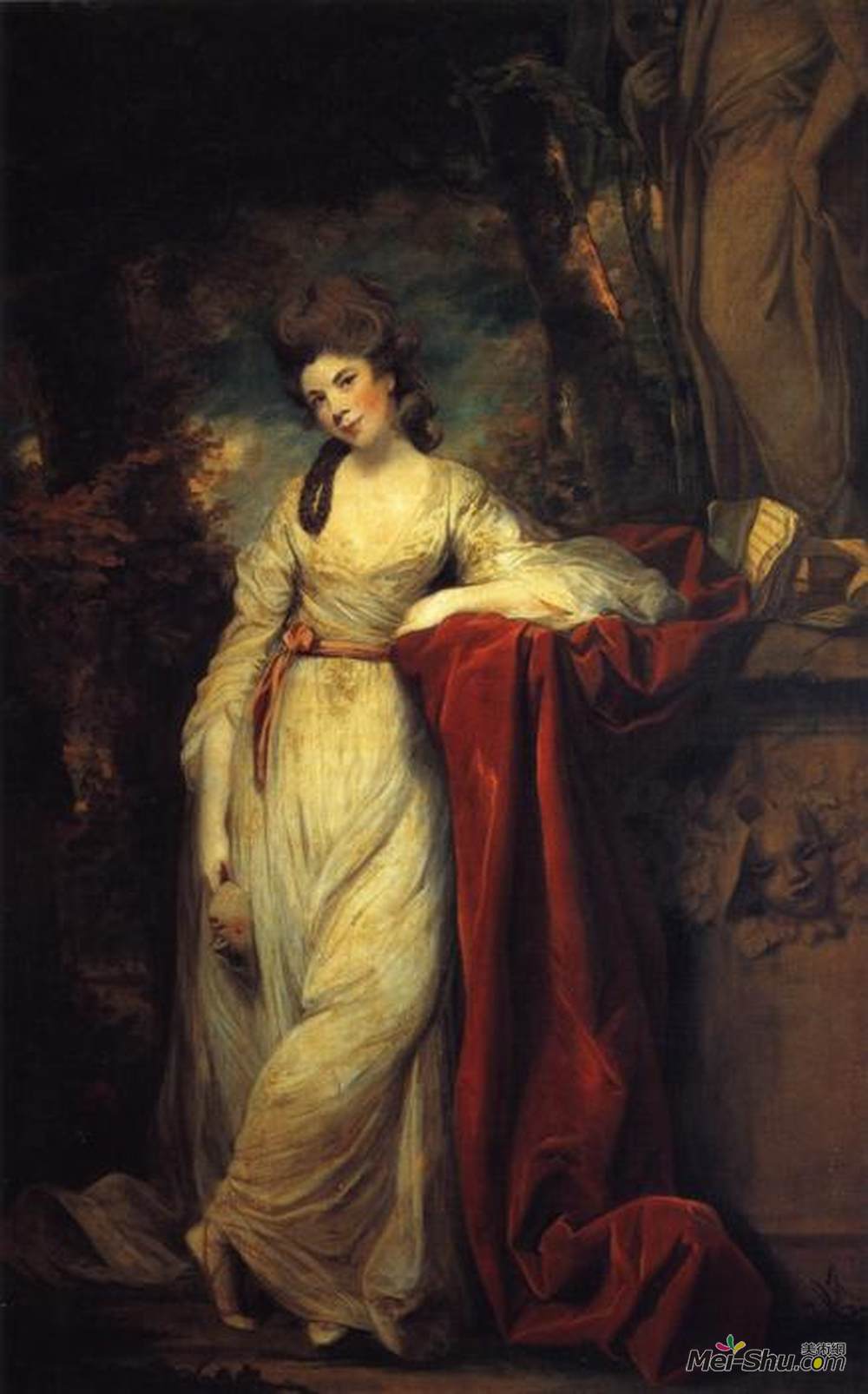 乔舒亚·雷诺兹(Joshua Reynolds)高清作品《英国女演员阿宾顿夫人肖像》